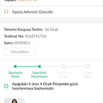 Oysho Satıcısının Trendyol Alışverişimi İptal Etmemesi