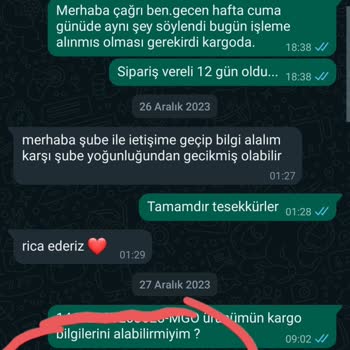 Ayrem Korse Sipariş Teslimatındaki Gecikme Ve İletişim Sorunları