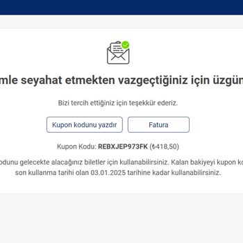 Kamil Koç - Flixbus Bilet İptalinde Ücret İadesi Yerine Kupon Vermesi