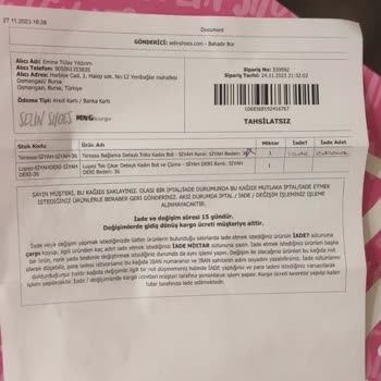 Selin Shoes İade Sürecinin Uzatılması