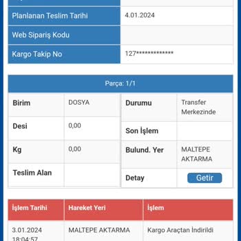 Sürat Kargo Maltepe Aktarma Kargo Kaybolma