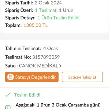 Trendyol Yanlış Ürün Canped Hasta Bezi
