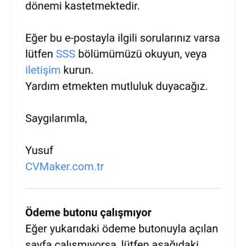 CV Marker Tehdit Gibi Email Mesajı Atıyor