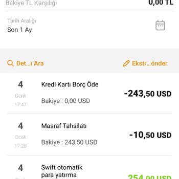 VakıfBank 254 Dolardan 10.50 Dolar Masraf Kestiler.