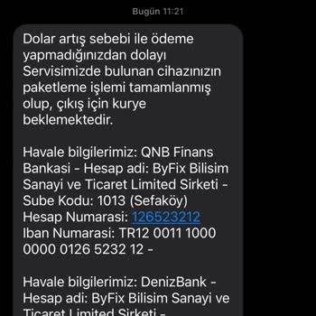 Byfix Servis Haksız Ücret Talep Etti!