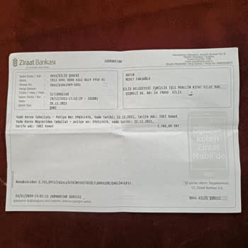 Türkiye Sigorta T. C. Ziraat Bankası TOKİ Kredi Sigorta İptalini Talep Ediyorum