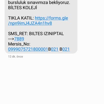 Biltes Koleji Utanmadan Spam Mesaj Gönderiyor