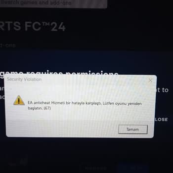 Oyunda Yaşanan Ea FC24 Anticheat Hatası Ve Çözümsüzlüğü