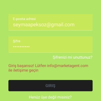 Marketagent Hesabıma Giremiyorum