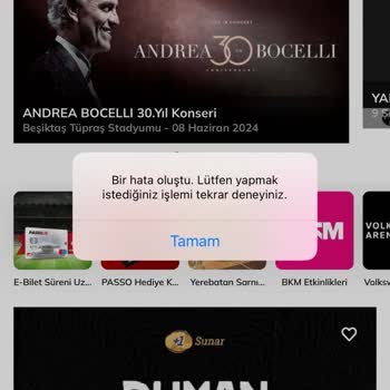 Passolig Passo Uygulamasına Giriş Yaparken Hata Alıyorum