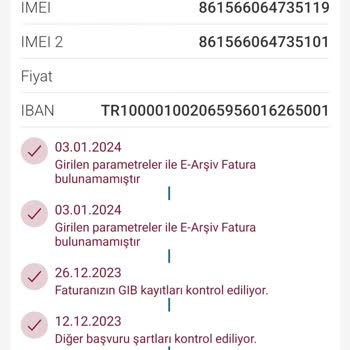 Teknosa Vergisiz Telefon E Fatura Bulunamamıştır.