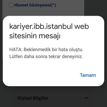 Kariyer. İbb Hata Veriyor