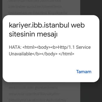Kariyer. İbb Hata Veriyor