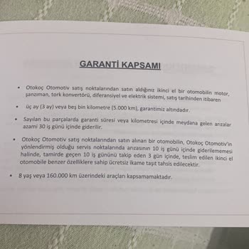Otokoç'tan Bozuk Şanzımanlı Araç Satışı Ve İkame Sorunu