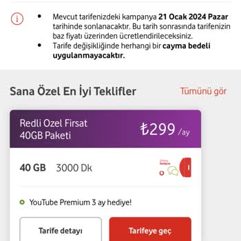 Vodafone Fahiş Fiyat Artışı