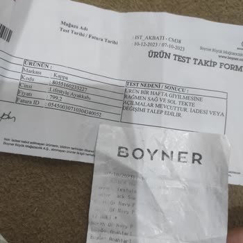 Boyner 1 Ay Geçti İade Yapmıyor Haftada Yırtıldı Paramı İade Etmiyor