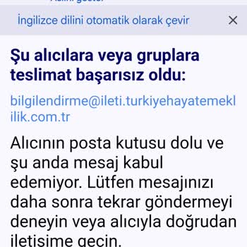 Türkiye Hayat Emeklilik Acil İhtiyacım Olmasına Rağmen Param Ödenmiyor