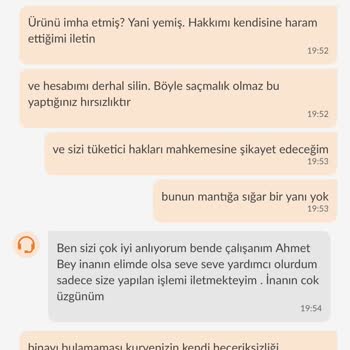 Trendyol Yemek Ücret İadesiz Keyfi Sipariş İptali