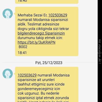 Modanisa Siparişimin İptal Edilmesi