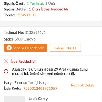 Trendyol Kullanmadığım Ürün İçin Paramı Yatırmıyorlar İadem Reddedildi