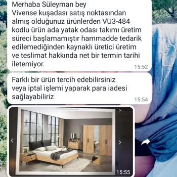 Vivense Sipariş Tarihinde Elime Ulaşmaması