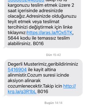Aras Kargo Kargo Teslimatı Yapmıyor