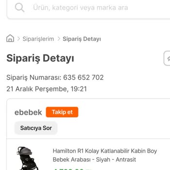 Hepsiburada'dan Ebebek Satıcılı Yanlış Bebek Arabası Gönderilme