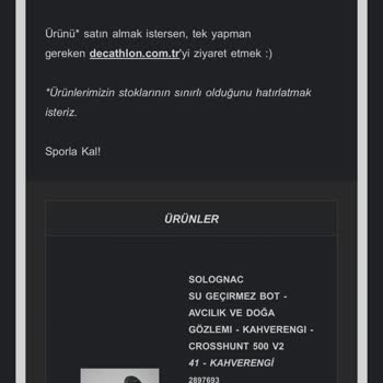 Decathlon İnternet Mağazasında Sipariş İptali Ve Sonrasında Fiyat Güncellemesi