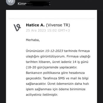 Vivense İade Ödemesi Yapmıyor