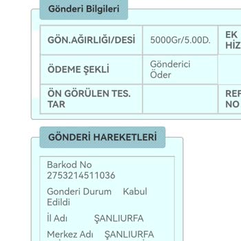 PTT Kargo İle Gönderim İstemiyorum