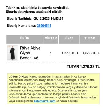 Sefamerve Firması Ücret İadesi Yapmıyor