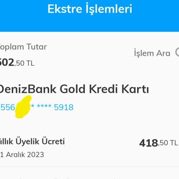 Denizbank Kredi Kartı Aidatı Alıyor
