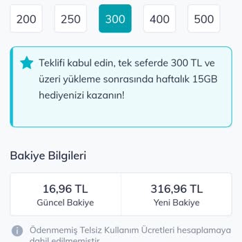 Türk Telekom Hediye GB Yükleme