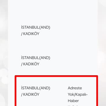 PTT Kargo Acıbadem Teslimat Yapmıyor