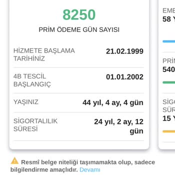 SGK Hizmet Tarihi Değişimi