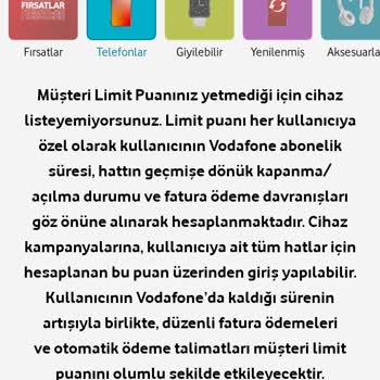 Vodafone Puan Anlık Kaybolma Sorunu