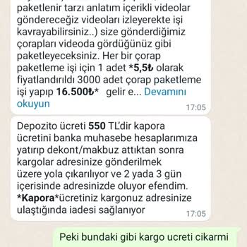 Evde Paketleme Türkiye Sabun Paketleme Kapora Şikayetim Var