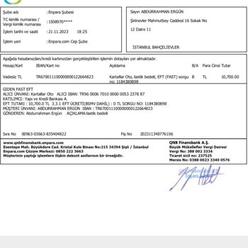 Hazine ve Maliye Bakanlığı 10.700 TL Lik Faturam Kesilmedi