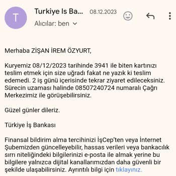 İş Bankası Ve PTT Banka Kartımı Göndermiyor!