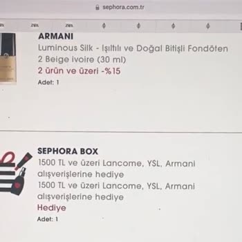 Sephora Vaat Edilen Hediyeye Ulaşamadım!