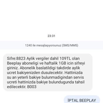 Beeplay İptali İstiyorum Benim Onayım Yok