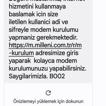 Millenicom İnternet Bağlantı Sıkıntısı Dikkat.