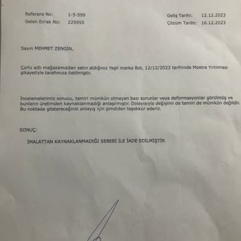 Yeşil Kundura Kalitesiz Bot Ve İlgisiz Servis