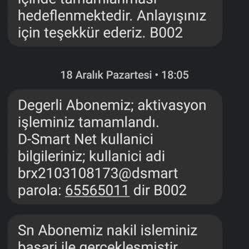 DSmart Nakil Sürecinde İnternet Mağduriyeti