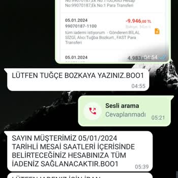 Ziraat Bankası WhatsApp Üzerinden Kaybettiğim 29.307 TL!