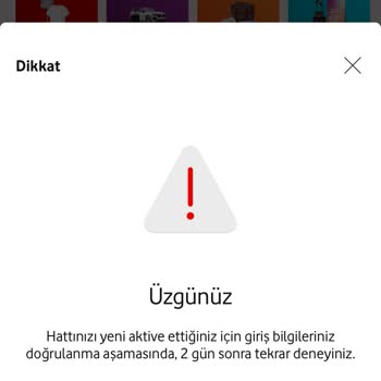 Vodafone Yanımda Uygulaması Giriş Bilgileriniz Doğrulama Aşamasında