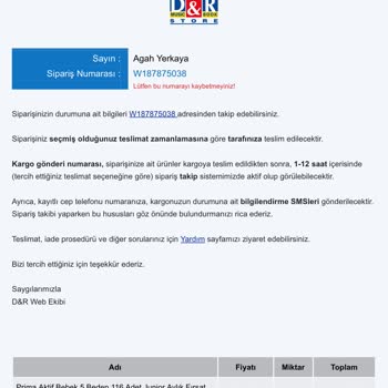 D&R Bozuk Sleepy Gel Ürünü