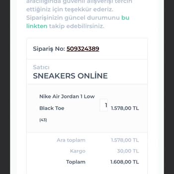 Shopier Sneakers Online Sipariş