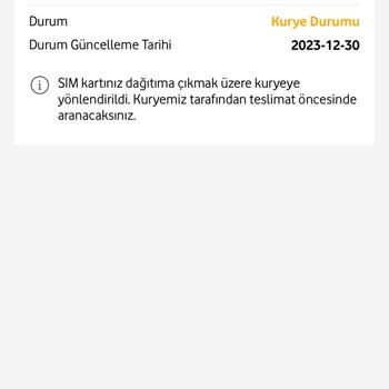 Vodafone Aktivasyon Durum Güncelleme Yapılması