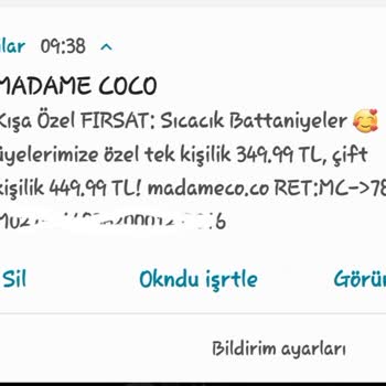 Madame Coco SMS Red İşlemi İşe Yaramıyor